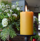 Natural Organic Beeswax Pillar Candle