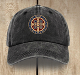 Saint Benedict Caps With Logo Brushed Cotton