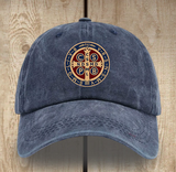 Saint Benedict Caps With Logo Brushed Cotton