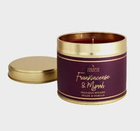 Frankincense and Myrrh  Medium Size Tin Candle