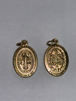 St. Benedict Oval Gold Tone Medal