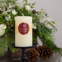 White Pillar Beeswax Candle