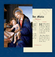 Hail Mary Latin/English Prayer Card