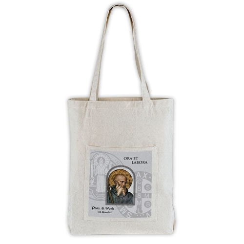 Saint Benedict Canvas Tote Bag