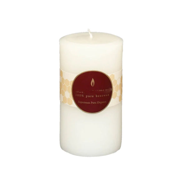 White Pillar Beeswax Candle