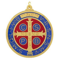 St. Benedict Large Enamel Medal