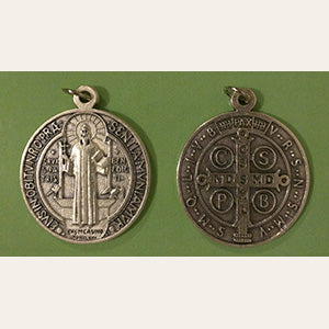 Saint Benedict Medal Silver Tone