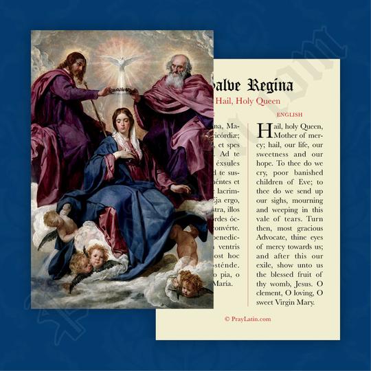 Salve Regina Latin/English Prayer Card