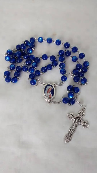 Sapphire Blue Our Lady of Fatima Rosary