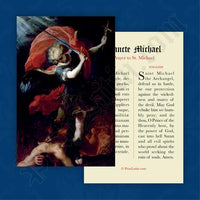 Prayer To Saint Michael Latin/English Prayer Card