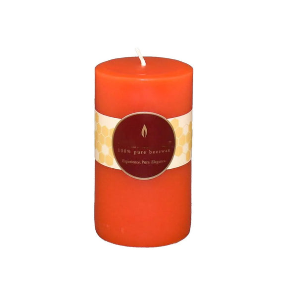 Piller Tangerine Beeswax Candle